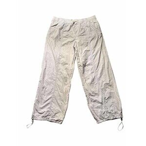 Zara Women’s Pants XXL Purple Cotton Parachute Cargo Drawstring Waist Relaxed